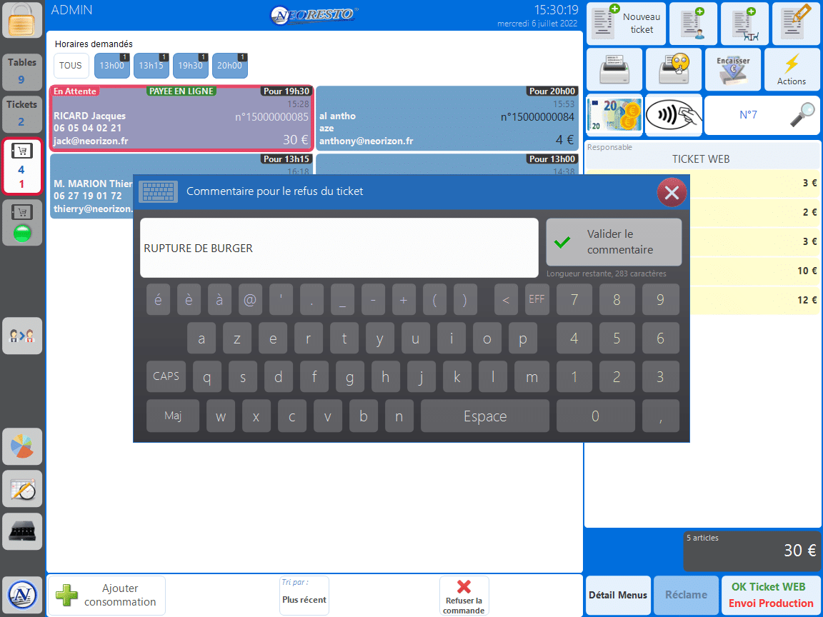 Logiciel de caisse 13 clic and collect 4