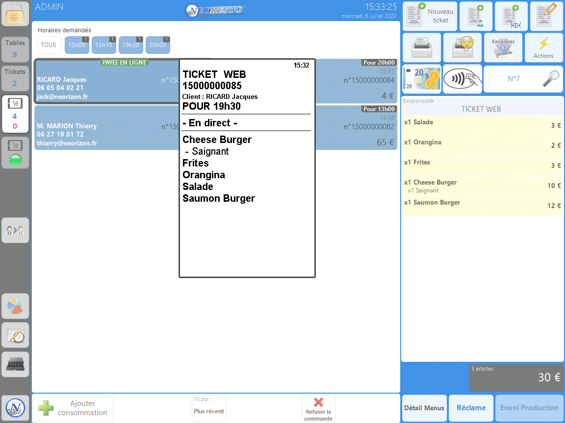 Logiciel de caisse 14 clic and collect 5