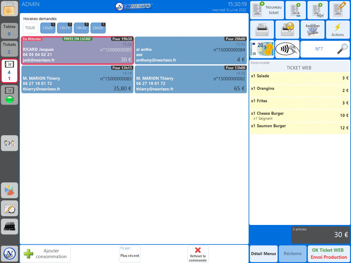 Logiciel de caisse 15 clic and collect 6